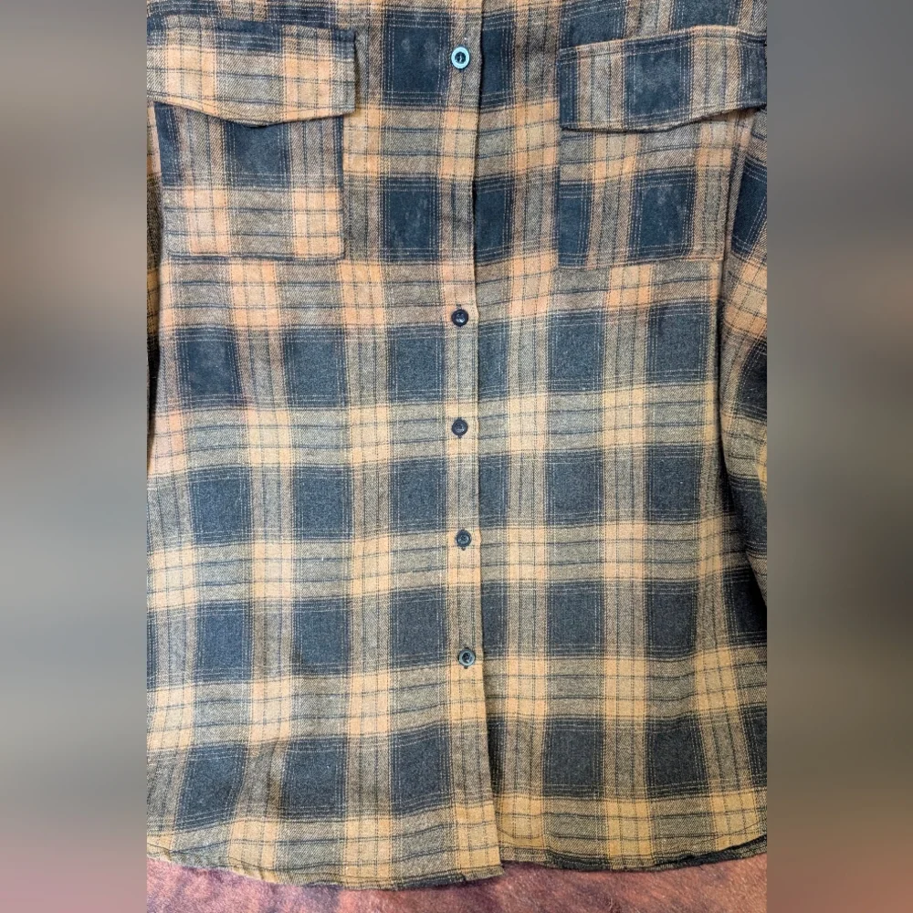 Free Bird Lynyrd Skynyrd Graphic Upcycled Flannel Shirt - Picture 15 of 15